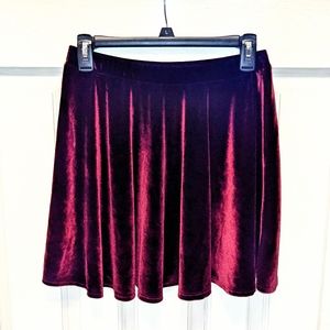 Red Velvet Skater Skirt
